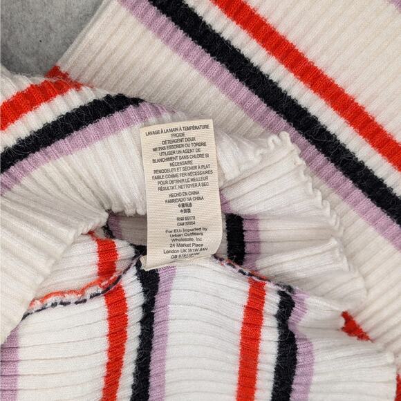 Free People Rib Knit Bodycon Dress XS White Red Black Purple Short Sleeve Fitted - Picture 10 of 15